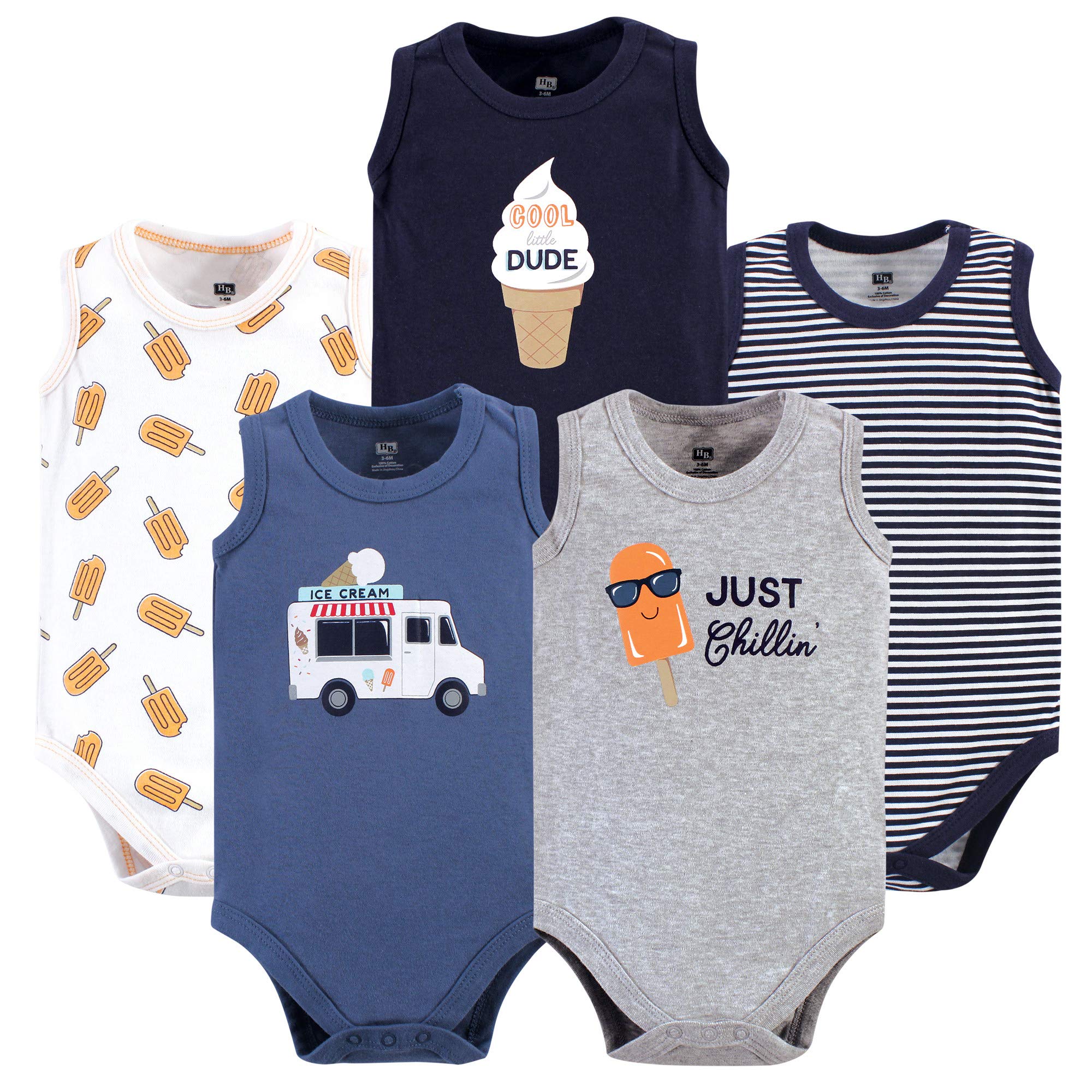 Hudson baby Dziecięce chłopięce body bez rękawów zestaw T-shirt