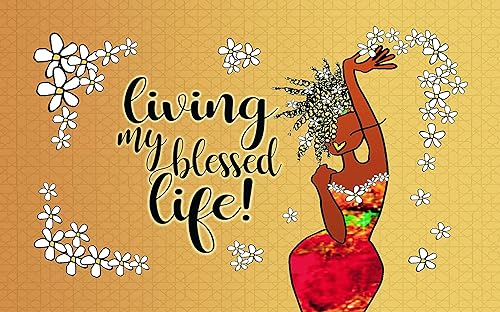 Miniatura 1 de Shades of Color Alfombrillas de interior afroamericanas, 29.5 x 17.7 pulgadas, mi vida bendita (IFM123)