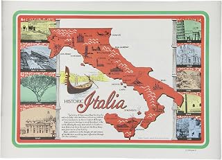 Hoffmaster 702022 Historic Italia Fashion Placemats, 14x10 Inch Recycled Paper, Customizable, Case of 1000