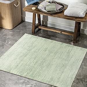 Amazon.com: Sage Green Bathroom Rug,Non Slip Washable Boho Abstract ...