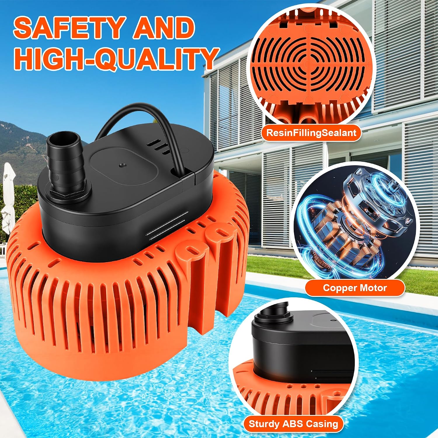 850GPH Pond Waterfall Fountain Pump | Water Garden, Outdoor Ponds, Water Feature