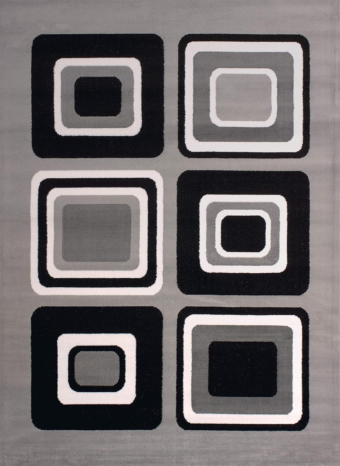 United Weavers Dallas Spaces Accent Rug – Silver, 2x3, Modern Indoor Area Rug with Geometric Pattern, Jute Backing