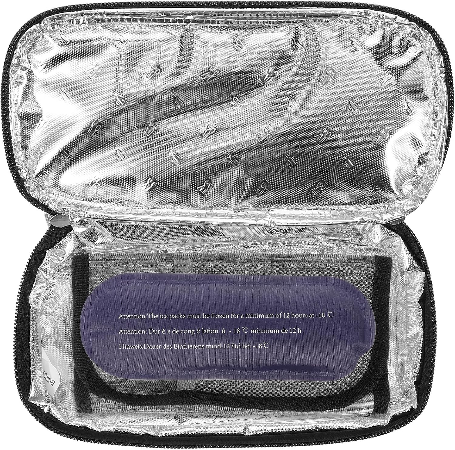 Ipetboom Insulated Insulin Travel Case Lightweight Polyester Cooler Bag with Medicine Protection for Diabetic Patients Suitable for Journey and Camping
