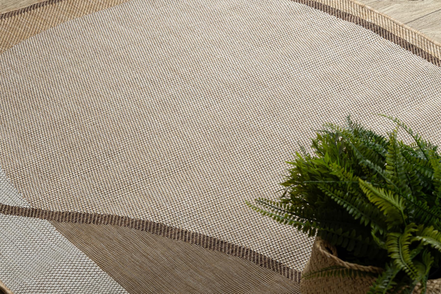 ORGANIC 2123 Tapis sisal naturel / écru intérieur & extérieur 133x190 cm