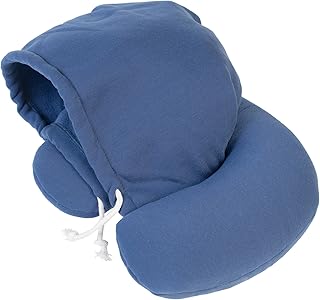 Travelstar TS-H-1000 - Cojín para cervicales con Capucha, Color Azul