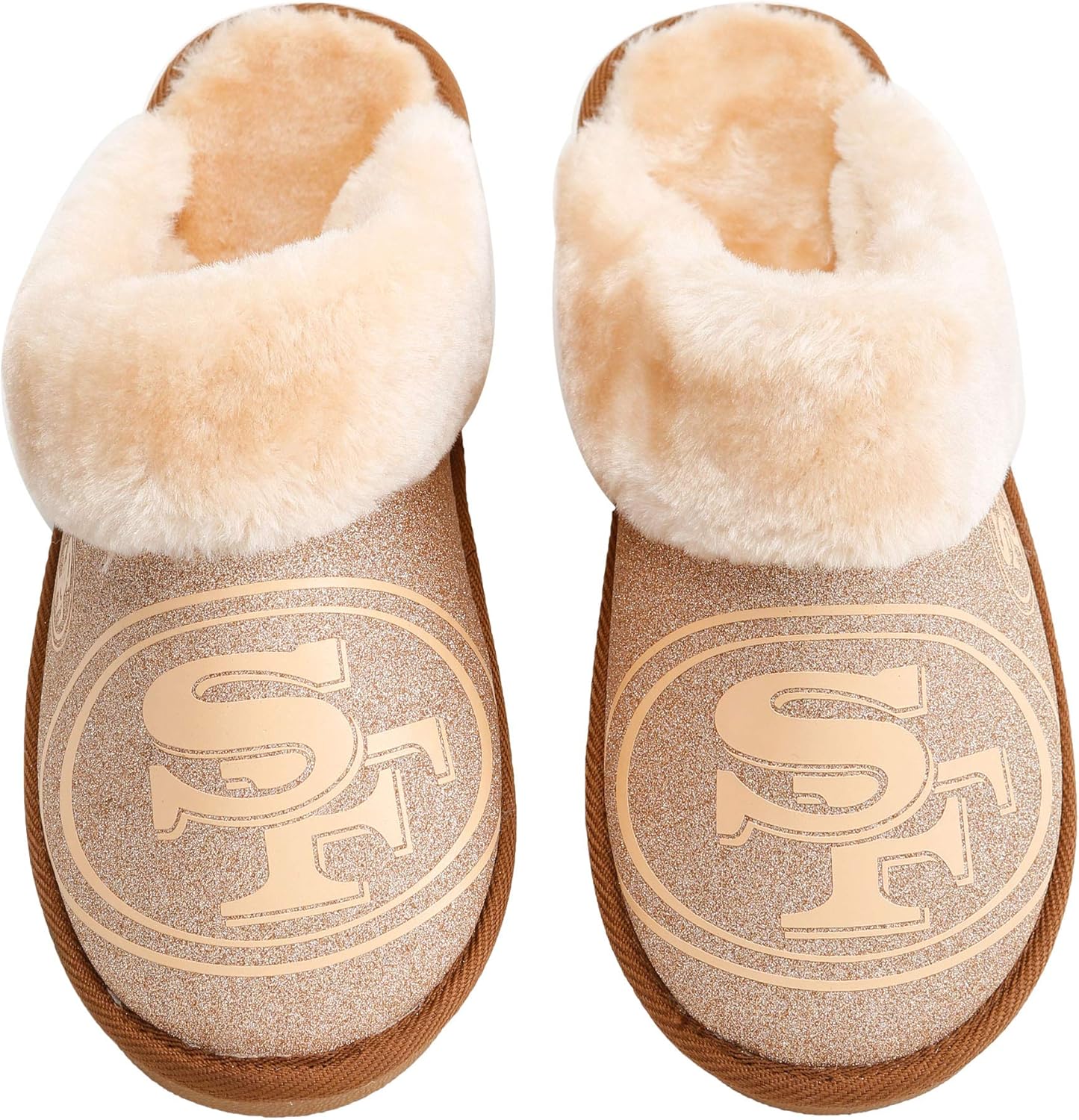 FOCO Womens NFL Team Logo Glitter Open Back Moccasin - Image 2