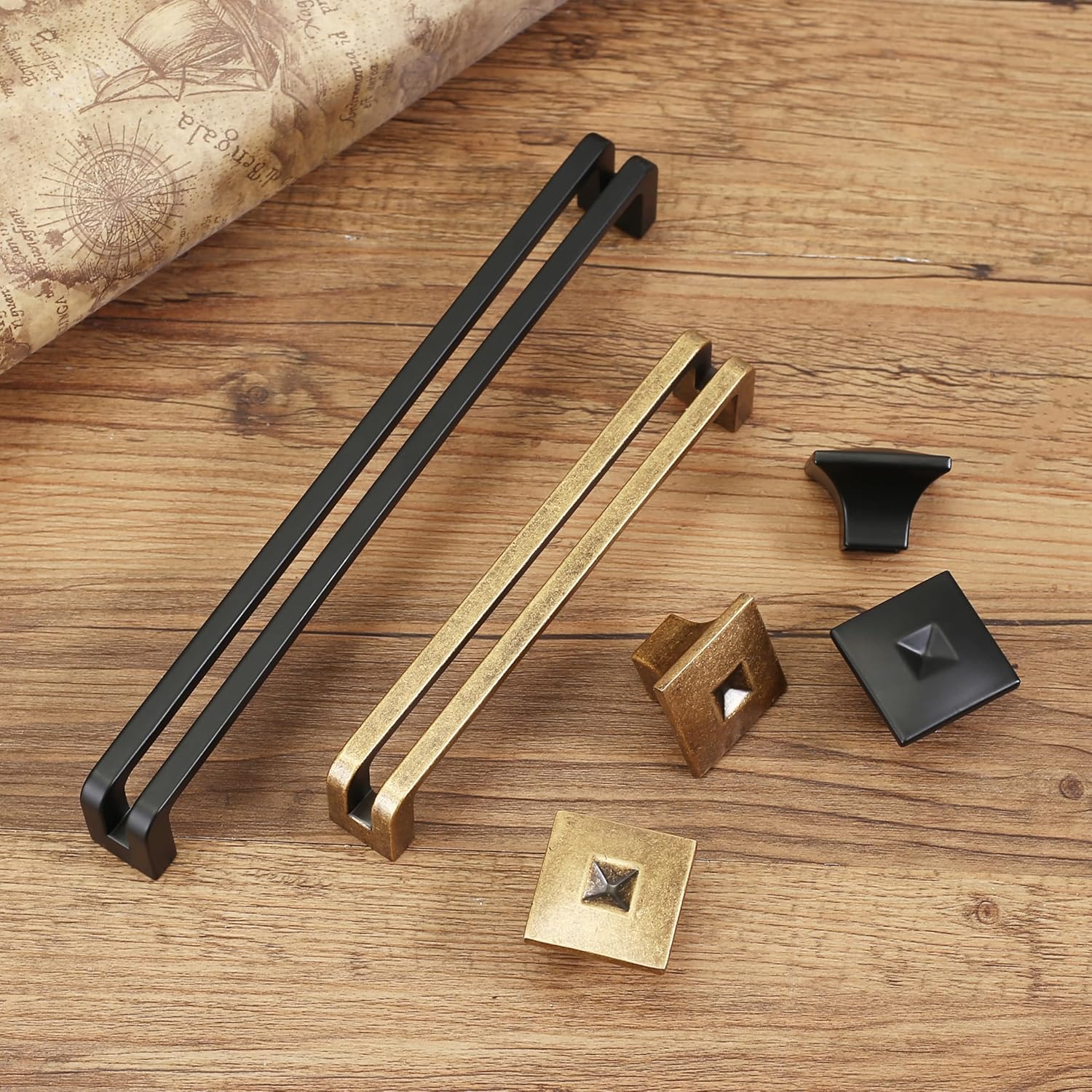 Matte Black zinc Alloy Solid Cabinet Knobs,Single Hole Cabinet Knobs for Drawer,Cupboard, Wardrobe,Dresser 6 Pack 855-B-DAN