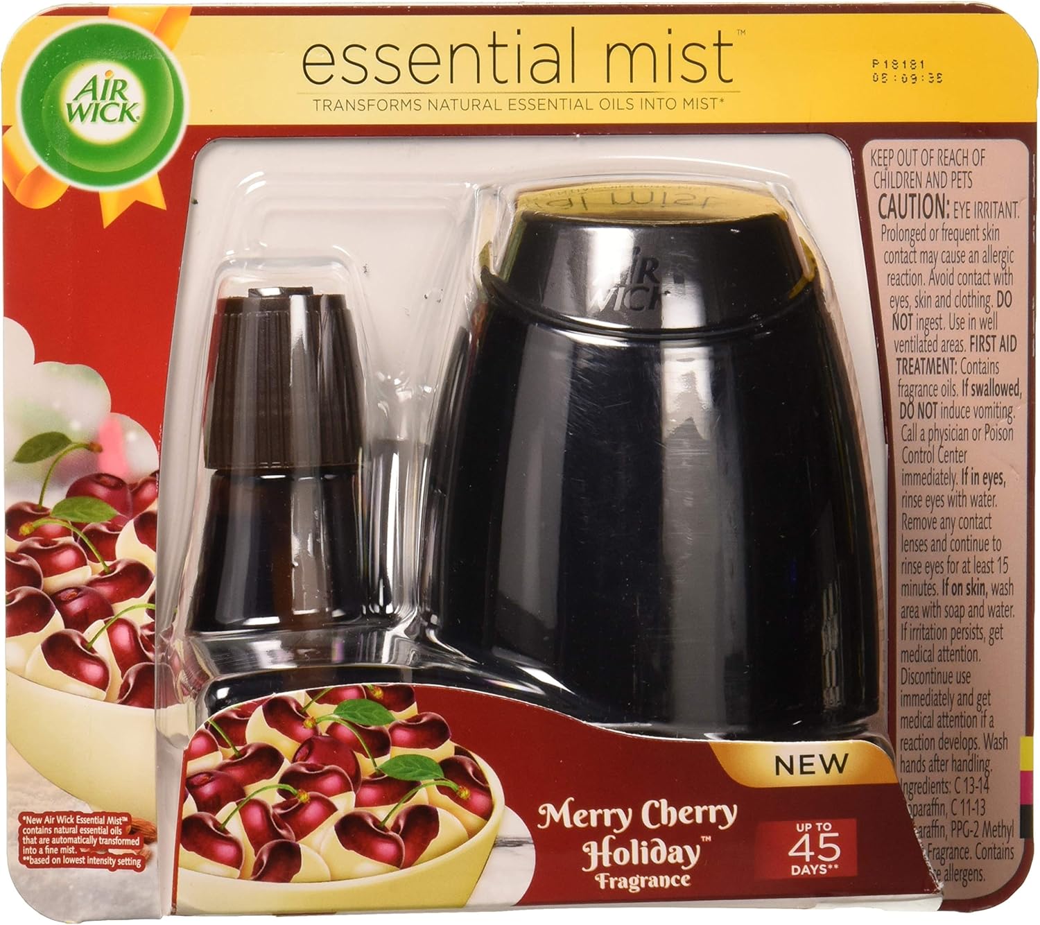 Buy Air Wick Essential Oils Diffuser Mist Starter Kit Gadget 1 Refill, Merry Cherry Holiday, 10.
