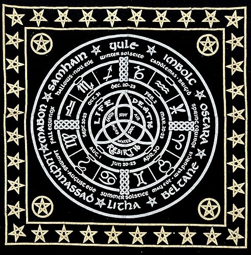 Miniatura 10 de Tela de altar 12 constelaciones Sol, Estrella y Luna Universo Brujería Alter Tarot Spread Wicca Square Suministros de brujería espiritual Tarjetas