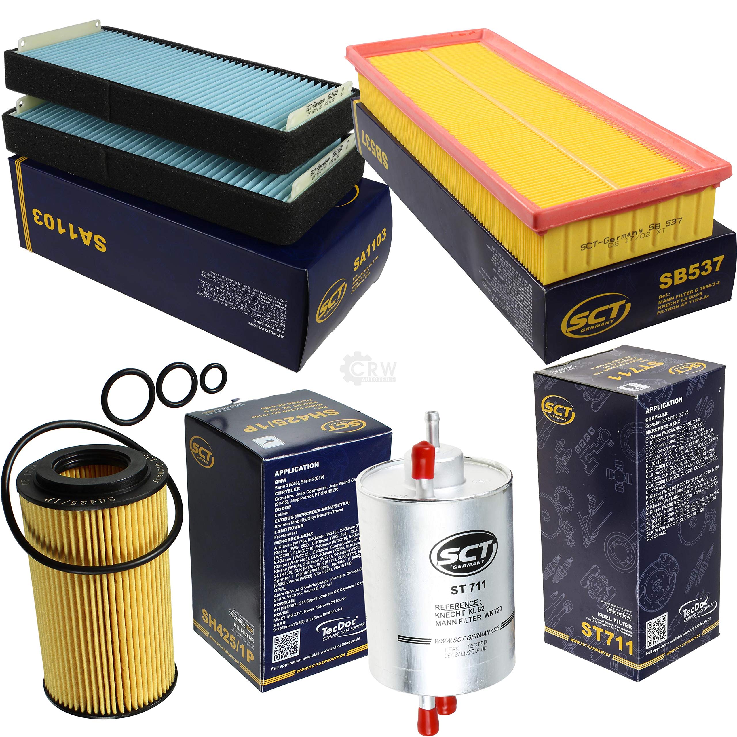 SCT Germany - Juego de inspección (filtro de aire, filtro de aceite, filtro de habitáculo, filtro de combustible)
