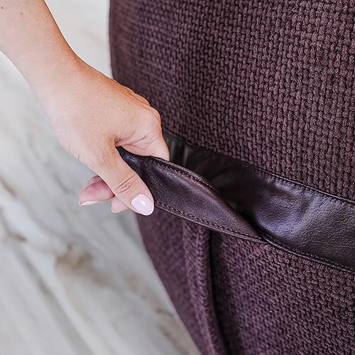 Miniatura 78 de Big Joe Fuf - Puf extragrande (XXL) relleno de espuma con funda extraíble, color niebla Lenox, poliéster tejido duradero, 6 pies, gigante Negro