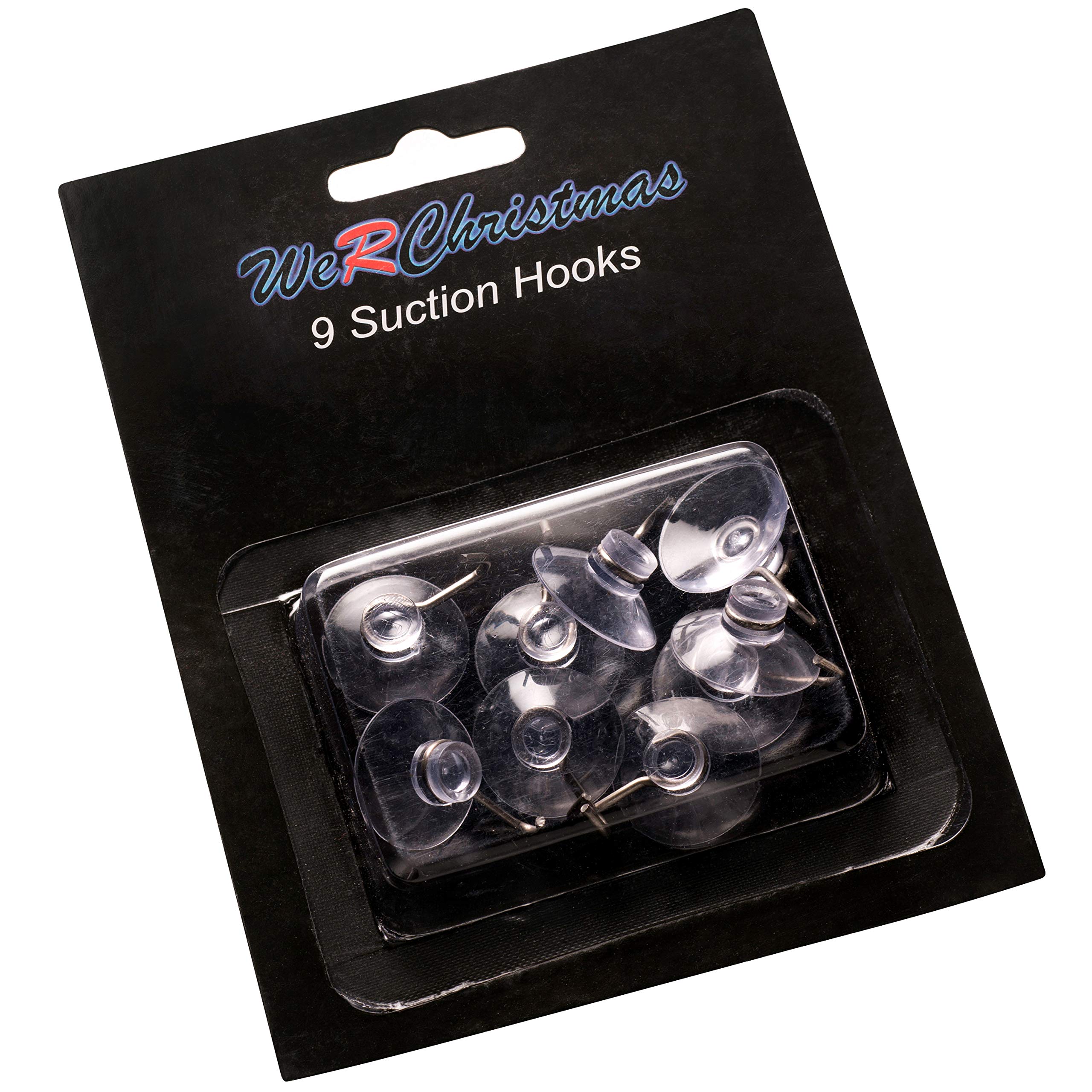 WeRChristmas Suction Hooks, Pack of 9, 2cm