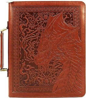 CASEMATIX Book Cover Sleeve for 11" TTRPG Rulebooks - Protective Large Book Cover for TRPG Books up to 11" x 8.5" x 1" with Built-in Bookmark and Pen Loops Compatible with DnD Books & More