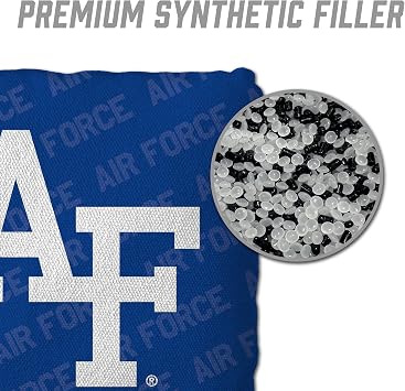YouTheFan Officially-Licensed NCAA Set of 4 Cornhole Bags - All Weather Regulation 6 x 6 Size - 16oz Weight - Designed in USA