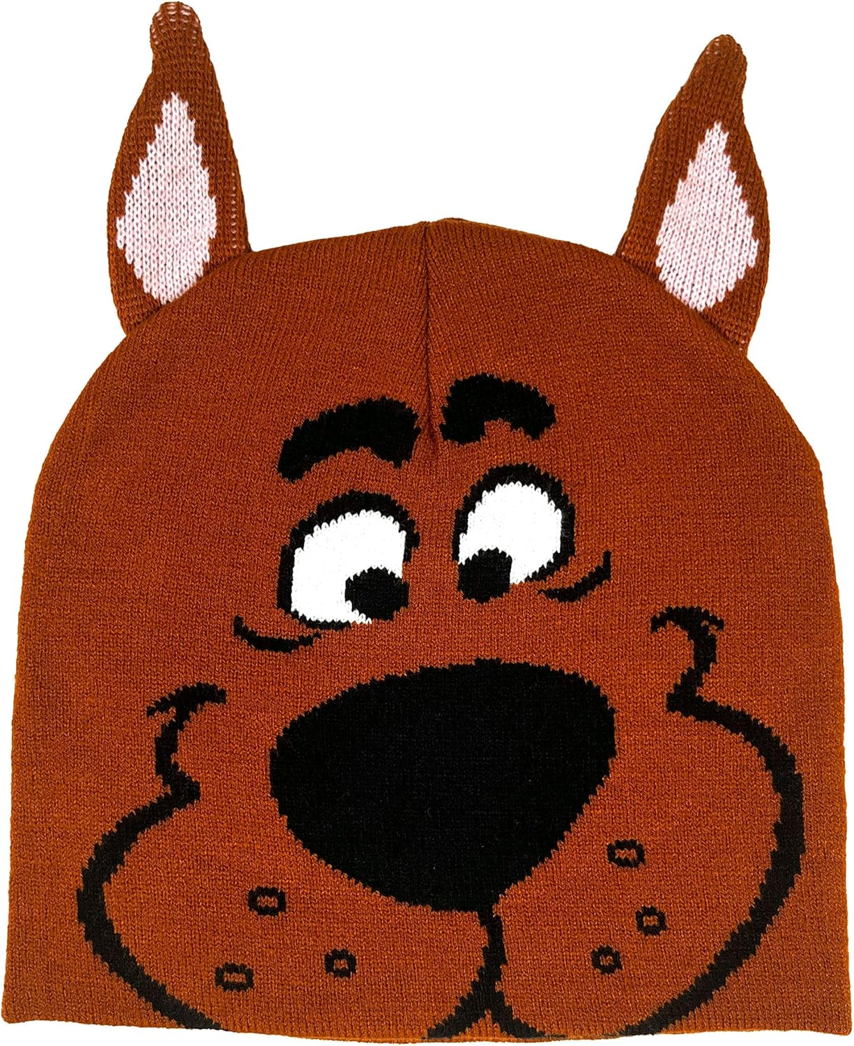 Scooby Doo! Face with Ears Adult Knit Beanie - Unisex for Men and Women