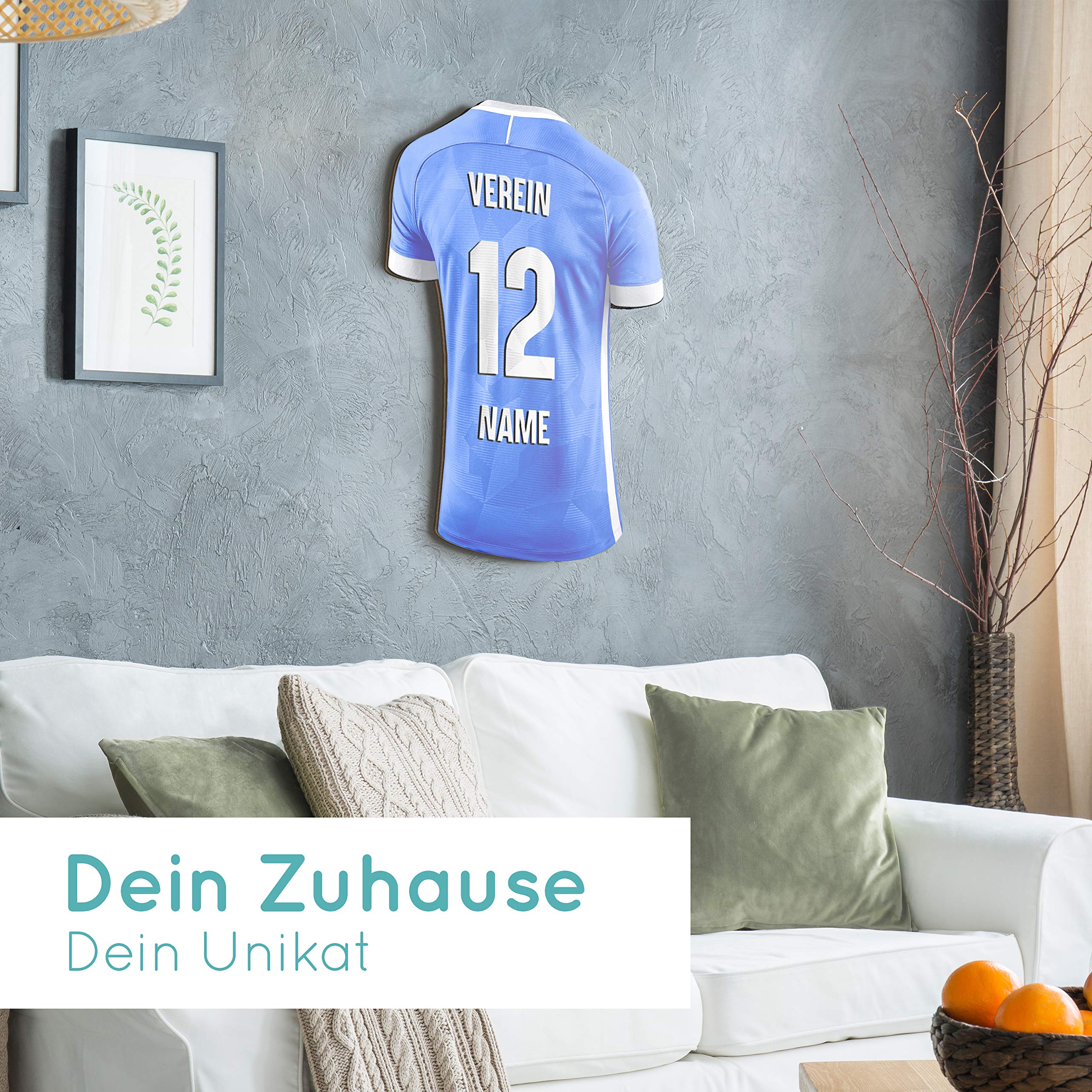Elbeffekt Trikotlampe für Schalke Fans aus Holz - personalisierbares Geschenk - schenke dein individuellen Schalke Fanartikel aus Echtholz