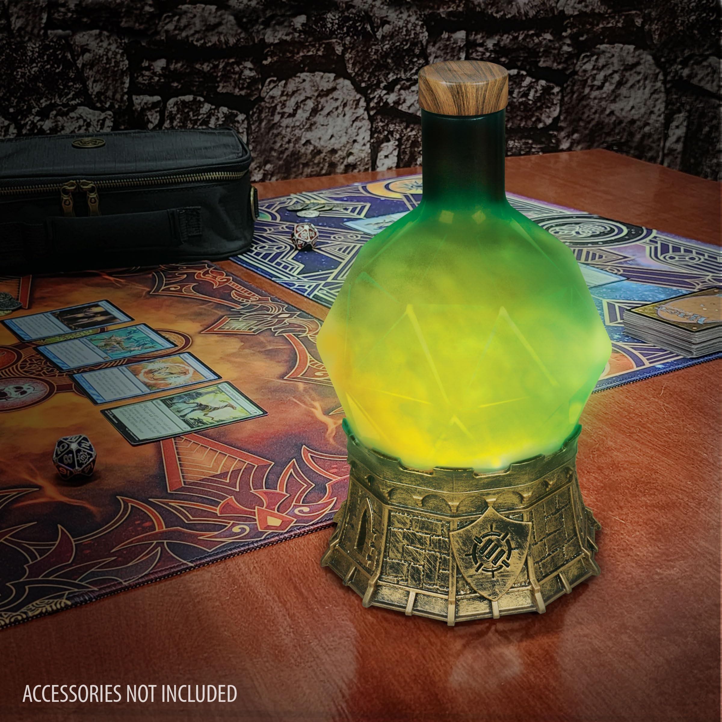 ENHANCE Zaino Tabletop DnD + Lampada Pozione dello Stregone con Effetto Mistico Vorticoso (Verde) - Bundle