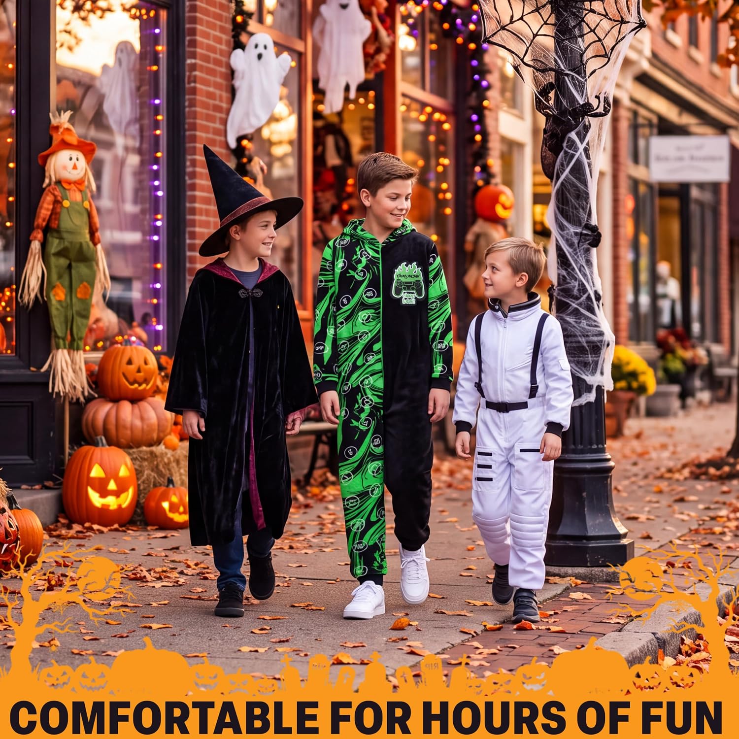 Get Trend One Piece Pajamas for Boys, Teens Fleece Loungewear Soft Jumpsuit Sleepwear Cozy Nightwear Gifts for Boys