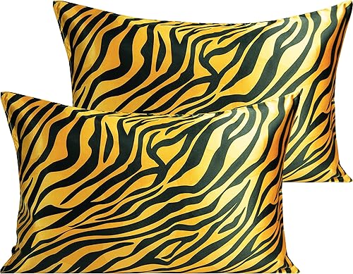 Vista 36 de BEDSUM Paquete de 2 fundas de almohada de satén de seda King para cabello y piel, suaves y lujosas, fundas de almohada con cierre de sobre, 20 x 36