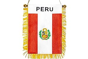 Anley 4 X 6 Inch Peru Decorations Peruvian Hanging Flag