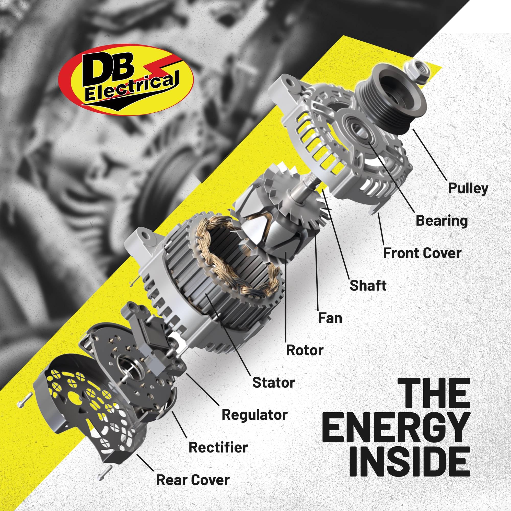 DB Electrical APM0001 New Alternator for Permanent Magnet Kubota, Excavator K008 K008-3 Kh007 Kh35 Kh41 Kh61, Tractor B1550D B1550E B1700Dt B1700E B1700Hsd 400-58002 400-58015 E5700-64013 E5700-64014