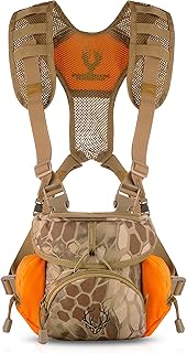 Boundless Performance Binocular Harness Chest Pack - Our Bino Harness case is Great for Hunting, Hiking, and Shooting - Bino Straps Secure Your Binoculars - Holds rangefinders, Bullets, Gear - Orange