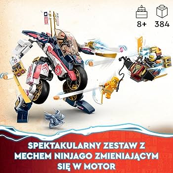 LEGO 71792 NINJAGO Mech Sory zmieniający się w motocykl