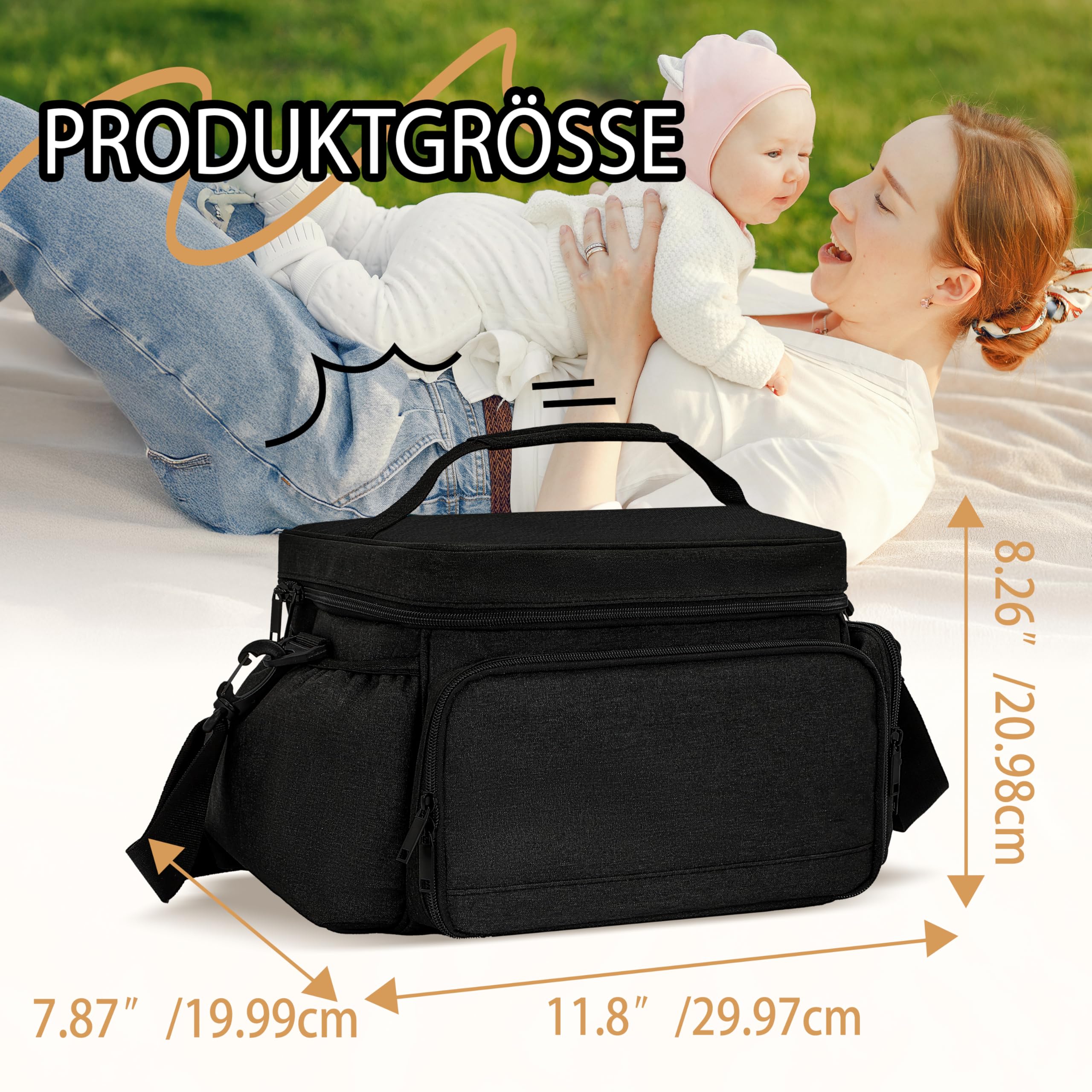 Sac à lait compatible avec Spectra S1/S2 et Medela, sac à langer Mama, pour le travail et les voyages avec compartiment isotherme isotherme, sac de rangement pour tire-lait uniquement