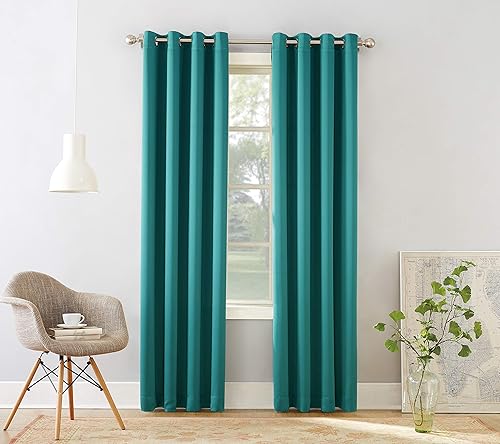 Miniatura 4 de Sun Zero Barrow - Juego de 2 paneles de cortinas con ojales, ahorro de energía, 54 x 108 pulgadas, azul marino