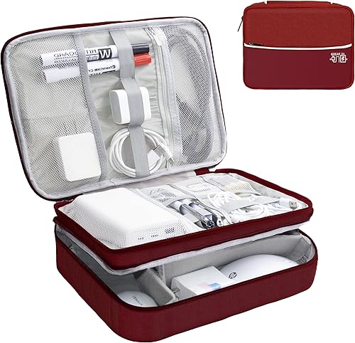Miniatura 22 de Organizador Electrónico, Funda Organizadora de Cables de Viaje, Bolsas Organizadoras de Cables Portátiles, Estuche de Almacenamiento de Accesorios
