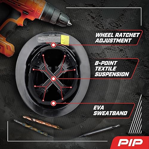 Miniatura 5 de Dynamic WolfJaw - Casco duro de fibra de vidrio de ala completa con trinquete de rueda