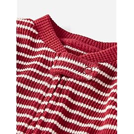 little planet by carter\'s Neutral Sleep and Play made with Organic Cotton, Red, White, 3M