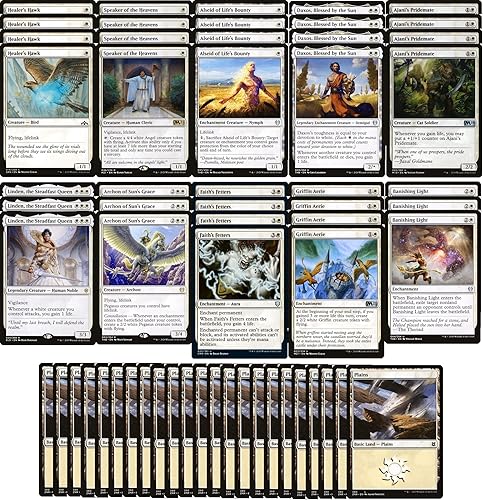 Elite Mono White Devotion Lifegain Deck - Muy potente - Legal moderno - Construido a medida - Magic The Gathering - MTG - 60 cartas!