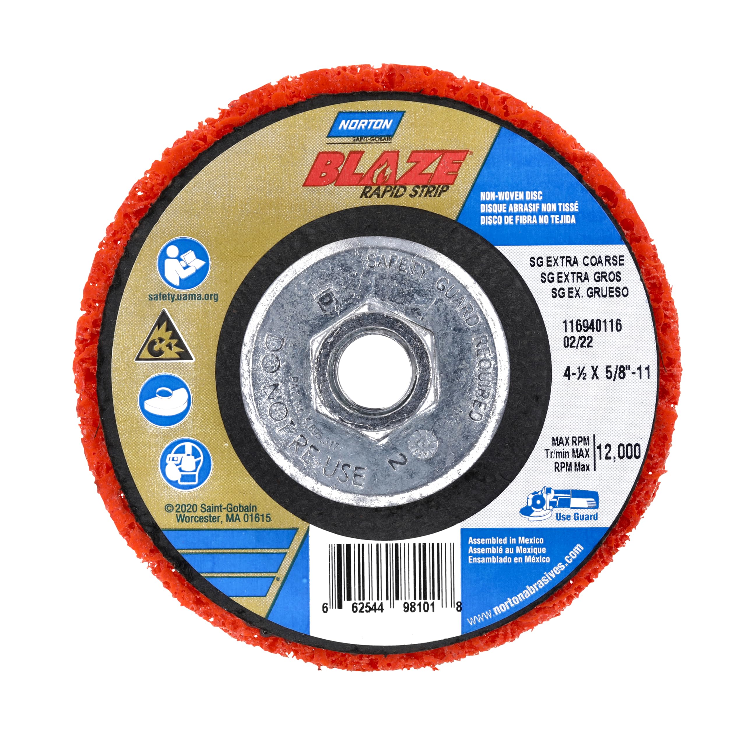 Amazon.com: Norton Grinder Wheel, Bear-Tex Blaze Rapid Strip, 4 1