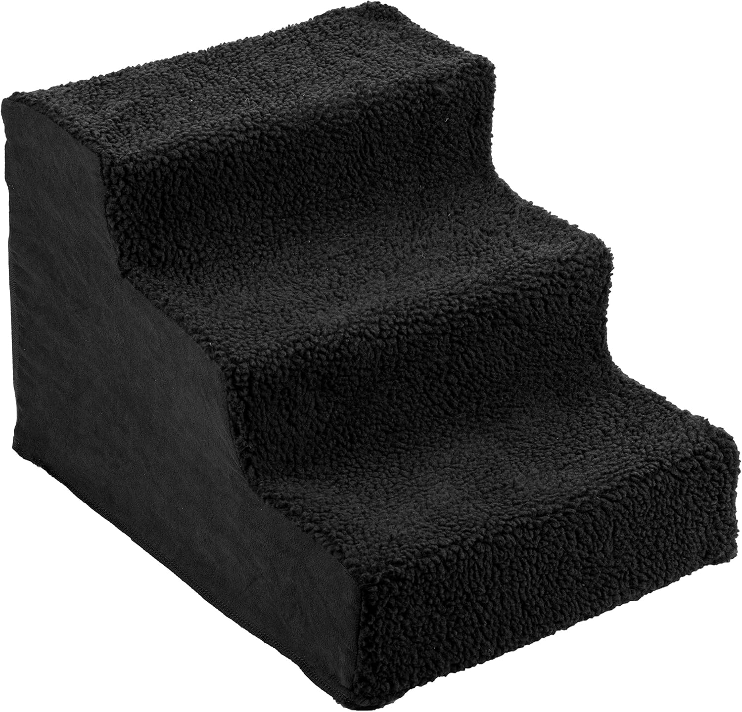 Pawdle Dog, Cat, Pet Stairs, Pet Ramp, 3 Step Ladder, Foldable, Up to 50 lbs (Black) Amazon.ca