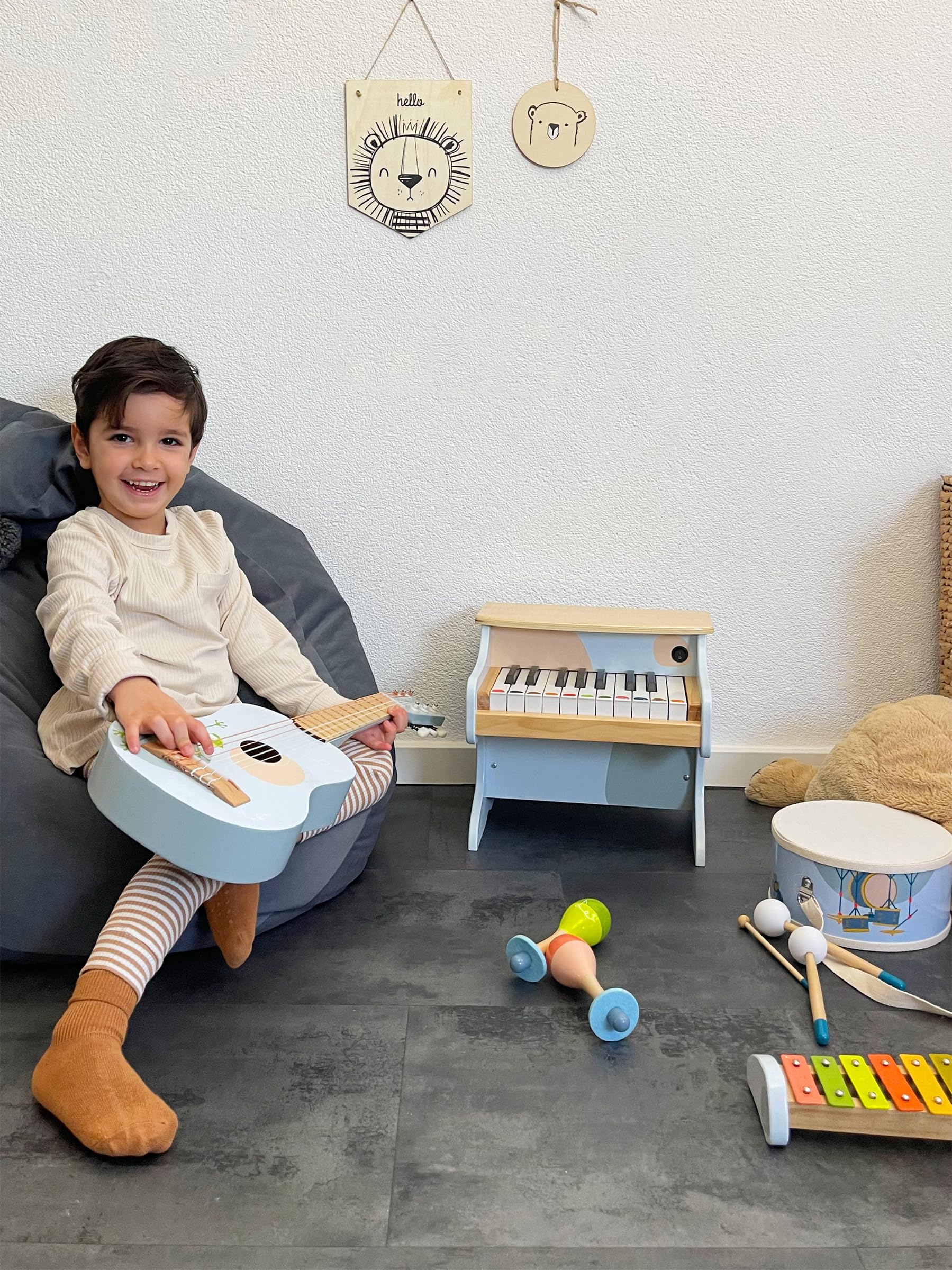 Small Foot Pianino zabawkowe "Groovy Beats", pianino dla dzieci od 3 lat, idealne do wczesnej edukacji muzycznej