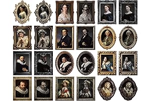 Naozinebi Halloween Portrait Decorations, Set of 12 Scary Changing Face Horror Posters