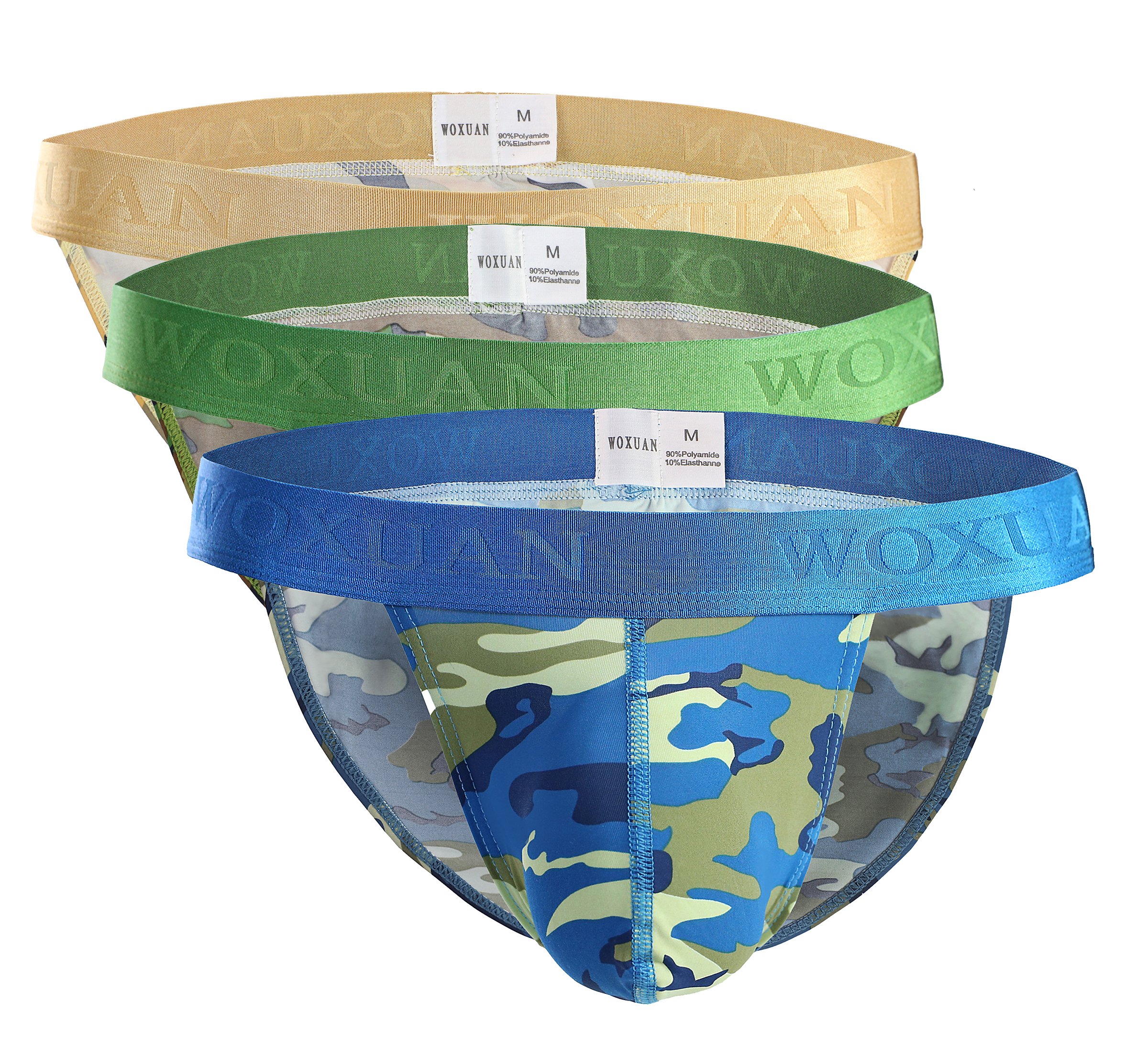 TESOONMens Camo Bikini Underwear Low Rise Briefs Medium