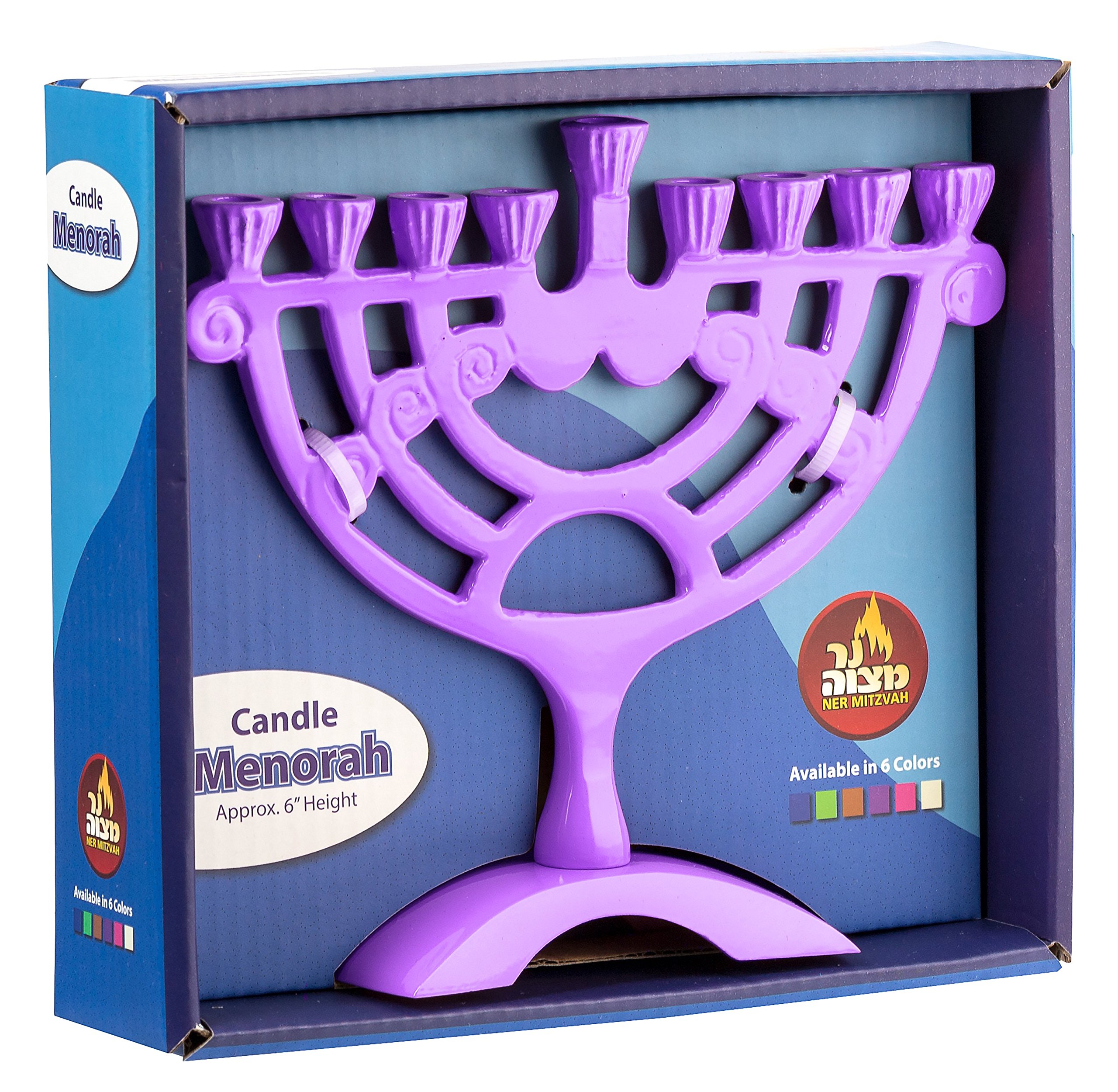 ひな໒꒱ Amazon.com: Ner Mitzvah Colored Hanukkah Menorah Fits All