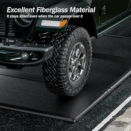 Miniatura 4 de AUTOSTARLAND Cubierta Tonneau de fibra de vidrio dura de 5 pies de triple pliegue para Gladiator 2020-2024  Ajuste para riel de cubierta