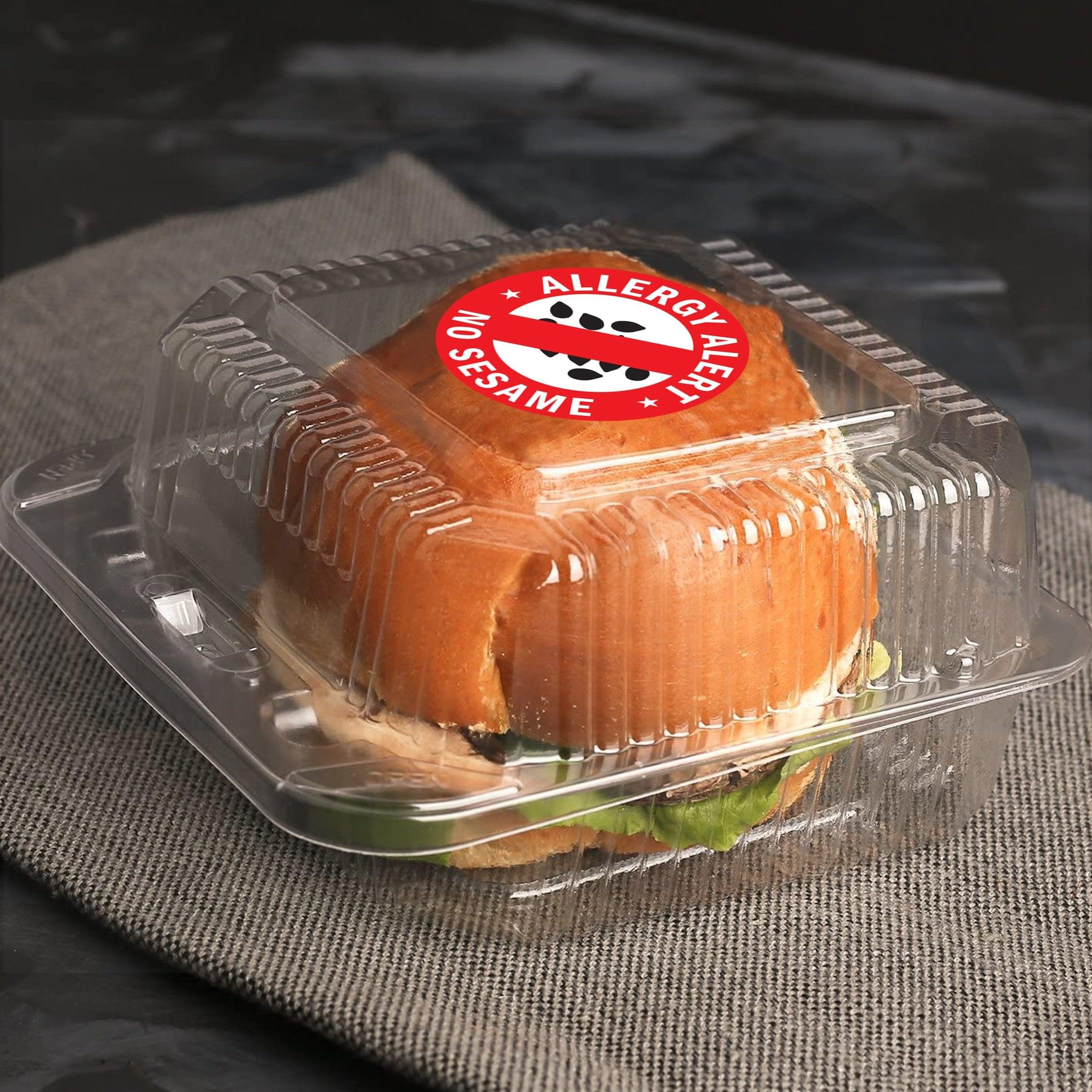 Sesam-Allergen-Warnetiketten - Sichere Allergieprävention Aufkleber! - Ohne Sesam / 500