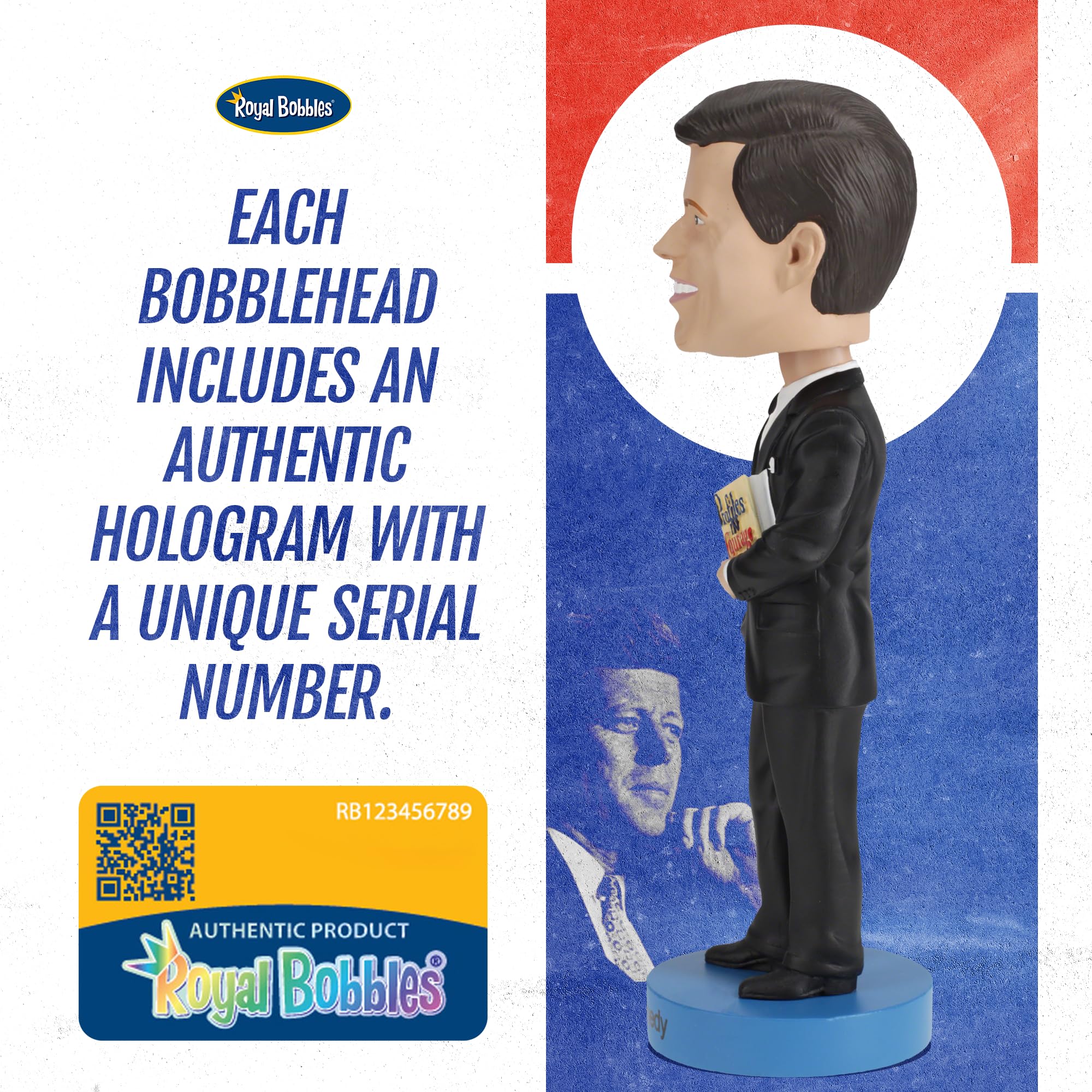 Royal Bobbles - Wackelkopffigur John F. Kennedy - V3
