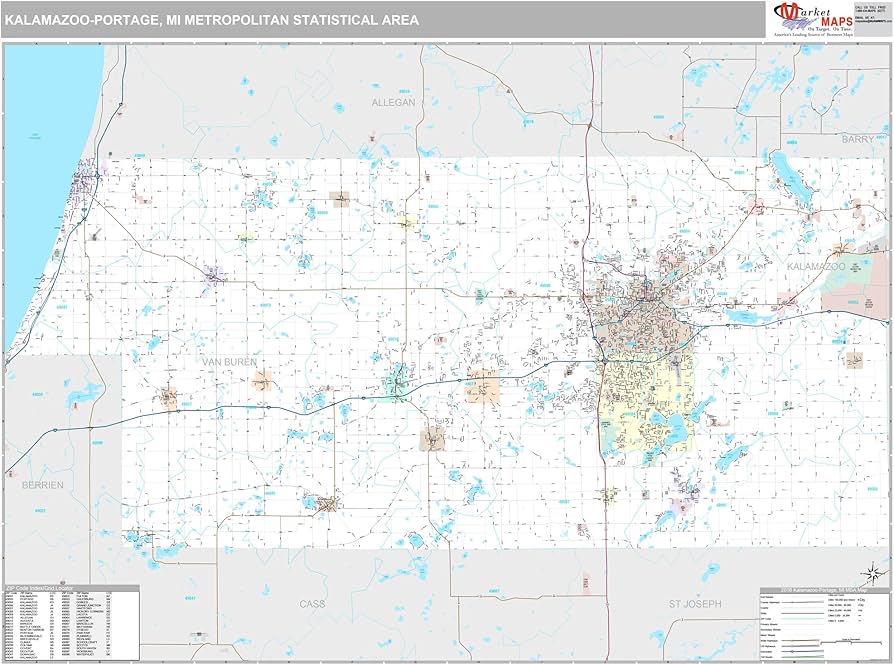 Mapa De C Digos De Rea De Kalamazoo Current Codes In Effect AC UF894,1000 QL80