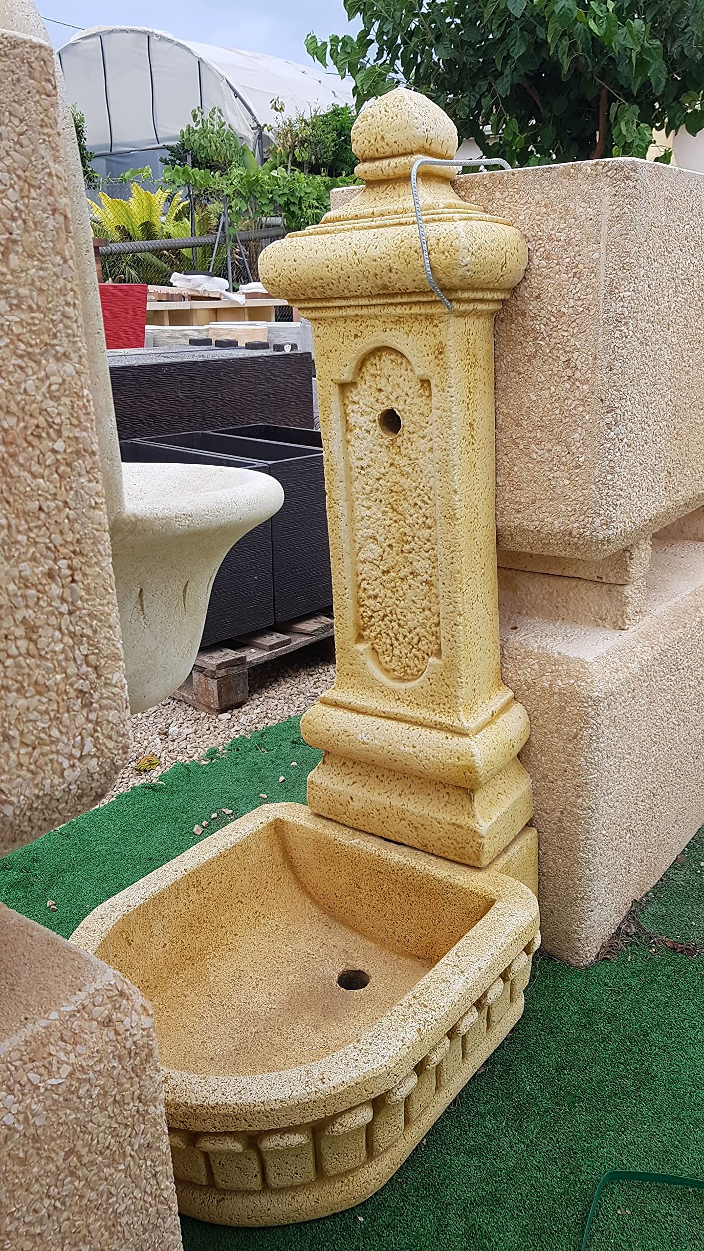 Decoracion Jardin Exterior Hormigu00f3n Piedra |Incluye Grifo