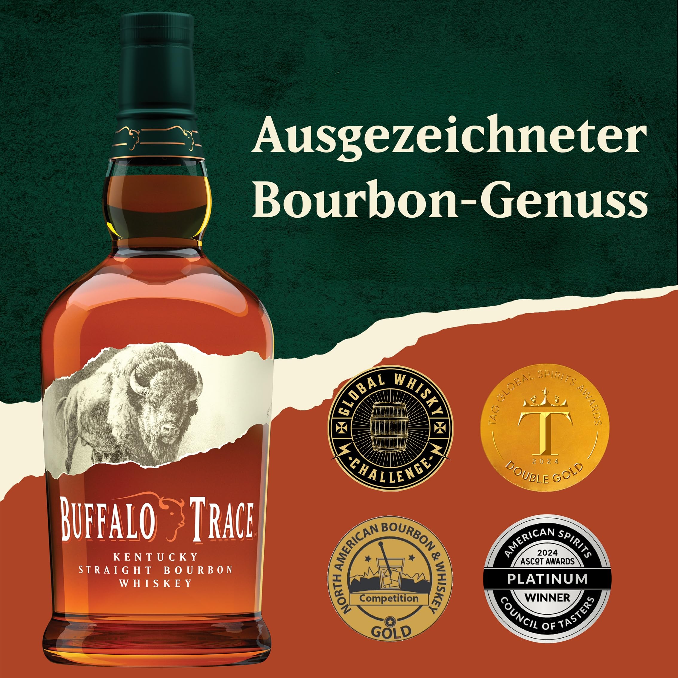 Buffalo Trace Bourbon Whiskey (1 x 1 l)