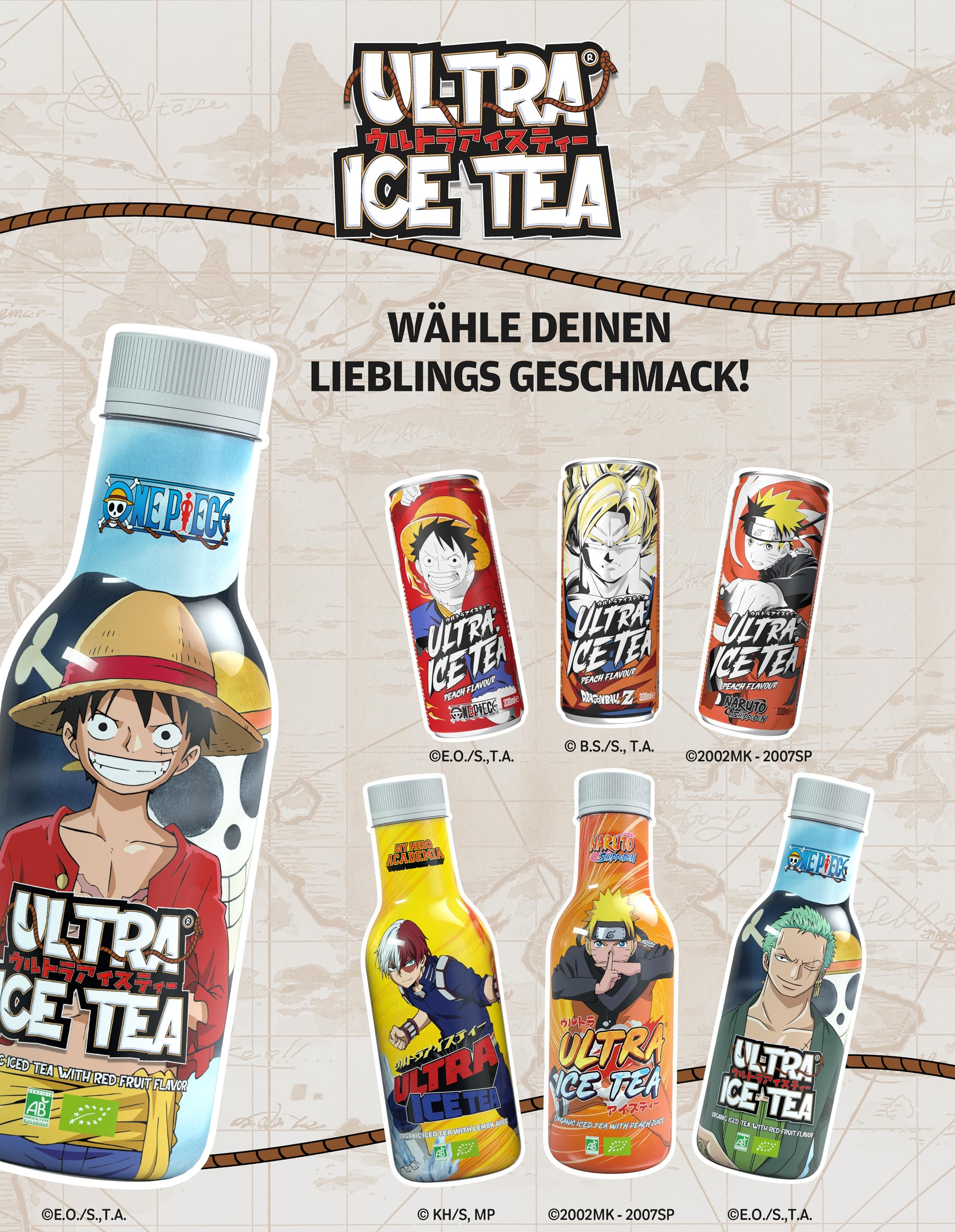 Té helado ecológico, One Piece Luffy - 500 ml