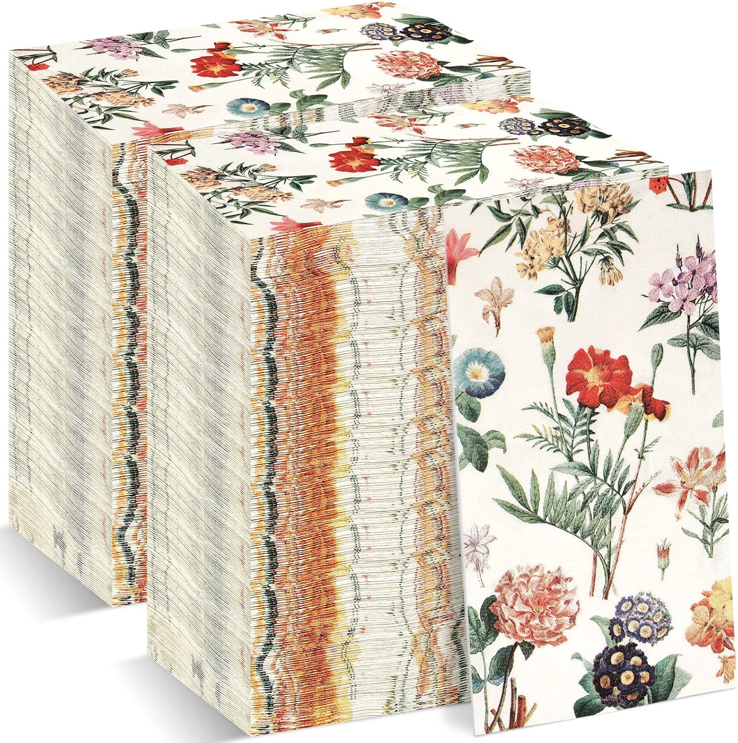 Amazon.com: 100 Pack Paper Napkins Watercolor Floral Vintage Wild ...
