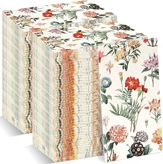 100 Pack Paper Napkins Watercolor Floral Vintage Wild Flower Disposable Hand Towels Decorative Paper Guest for Bathroom Wedding Birthday Party Baby Shower