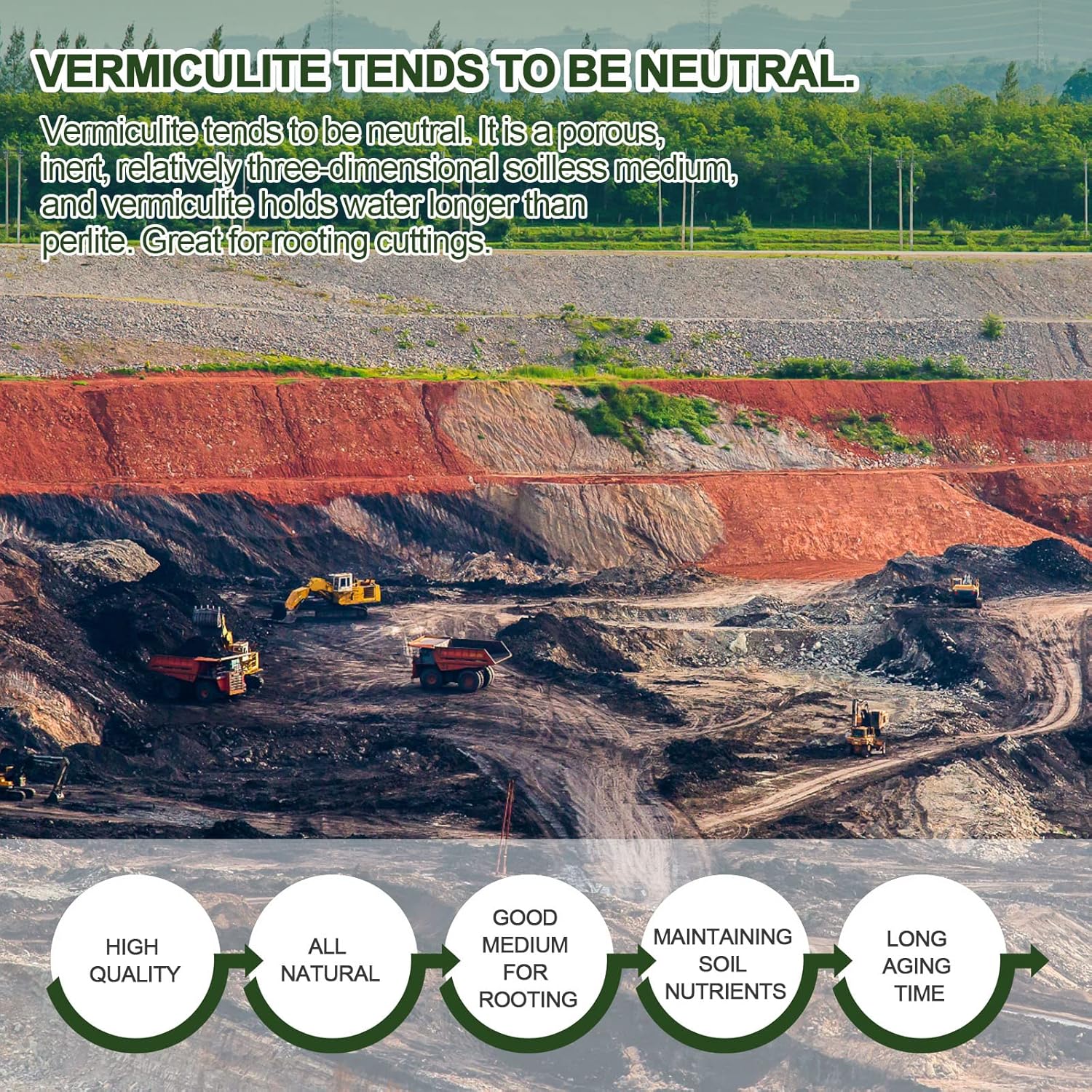 25QT Horticultural Vermiculite Bulk, Organic Vermiculite for Plants, Course Grade Vermiculite for Gardening, for houseplants, for Mushrooms, to Maintain Soil Moisture and Plant Growth(2-4mm)