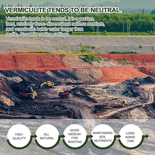 Miniatura 4 de Vermiculita hortícola de 15 cuartos a granel, vermiculita orgánica para plantas, vermiculita de grado curso para jardinería, para plantas de